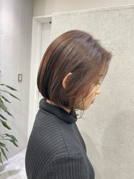 ヌーヴェル(nouvelle) ヘイリーボブ×チョコブラウンカラー