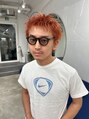 ヘン(hen) ハイトーンオレンジスパイキーショート