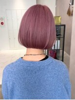 ロイ(Roi) ◎ブリーチピンクベージュぱつっとボブ