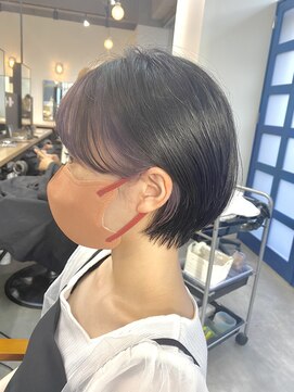 サボ 草薙店(SABO) ショートボブ×インナーロイヤルパープル