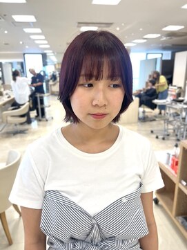 ケンジ 平塚ラスカ店(KENJE) ボルドーカラー/ブリーチなし/ボブレイヤー/平塚【相原美紅】