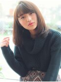 ココアベージュ小顔前髪質改善オリーブグレー内巻きワンカール