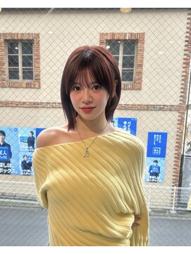 ウィリートーキョー 渋谷(WELLY TOKYO) 【米澤りあちゃん♪】ワインレッド×くびれボブ