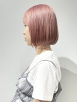 リガナッツ 十条店(Riganuts) ピンクベージュ/ハイトーン/ボブ
