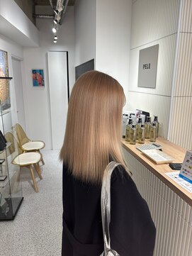 ペレ 原宿(PELE) ダークパープルナチュラルショート夏のヘアアレンジ原宿