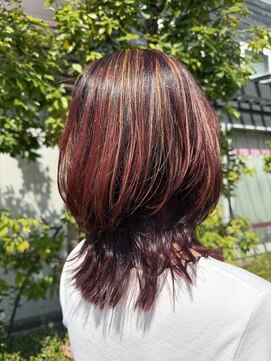 アンジュ グリーンパーク店(ange) 明るめピンク×ハイライト