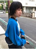 お顔まわりにはレイヤーを入れて、ボブパーマ