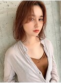 外国人風ニュアンスボブ×くすみピンクベージュ