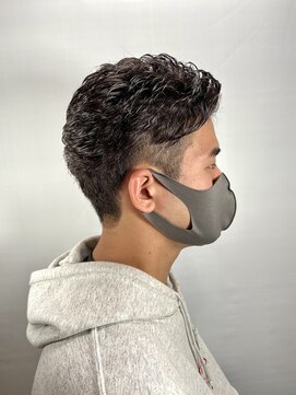 クオリス 上福岡店(QUALIS) 7:3オールバックかきあげアップバングツーブロックショートヘア