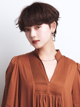 コムマティス 恵比寿ガーデンプレイス(Comme Matisse) 小顔に見せるオリーブカラーボブ黒髪後れ毛[恵比寿/恵比寿駅]