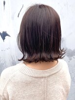 グラッシー センター北店(GLASSI)&nbsp;【縮毛矯正×外ハネボブ】透明感たっぷり★ラベンダーグレージュ