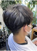 癖毛活かしマッシュ