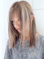 アルバム 渋谷パルコ(ALBUM)&nbsp;ミルクティーべージュ_グレージュカラーボブウルフ_ba341482