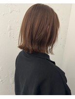 カウチ 板橋本町店(kauti)&nbsp;ぱつっとボブと柔らかベージュ