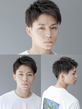 アルム 恵比寿(ARUIM) ツーブロックアップバング束感刈り上げ短髪ベリーショートメンズ