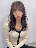 韓国風レイヤー×顔まわりカット髪質改善カラー透明感春ベージュ