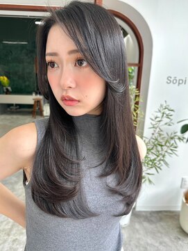 ソピ 名古屋名駅(sopi by invitation) 【NARUOKA】レイヤーカット/レイヤー/レイヤーロング/前髪