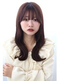20代30代40代顔まわりおくれ毛小顔ロングレイヤー