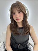 韓国レイヤー透明感カラーレイヤーボブハッシュカット