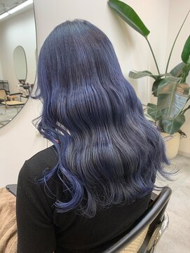 ドットハリス(.Hallis) ブリーチカラー/ネイビーブルー/透明感カラー