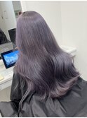 髪質改善ブリーチダブルカラーラベンダーミルクティー
