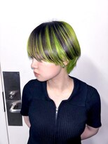 ザ オーダー(THE ORDER)&nbsp;蛍光グリーン アンブレラ インナーカラー セクション ツートン