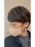 白髪ぼかし/大人ナチュラル/小顔レイヤー/すっきりショートボブ