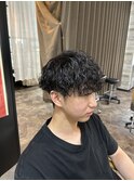 メンズ/眉毛/ニュアンスパーマ/ブリーチ/パーマ/メンズカット