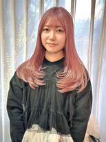 アクシス 栄ガスビル店(`AXIS) レイヤーカット似合わせピンクカラーAXISガスビル店市川