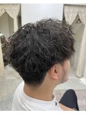 メンズウェーブパーマツイスパ波巻き