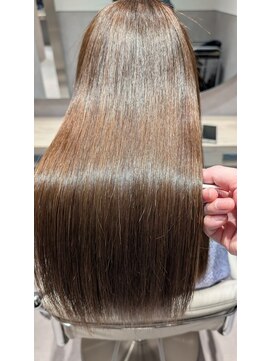 サロウィン 鹿児島天文館店(SALOWIN) 美髪ストレートイメチェン髪質改善フェミニンロングベージュ