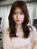 レノラ 本町(LENORA)&nbsp;美髪ミディアムレイヤーカットデジタルパーマチェリーブラウン