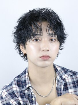 オーシャントーキョー 大阪(OCEAN TOKYO) シャドウパーマ波巻きパーマツーブロック無造作マッシュ