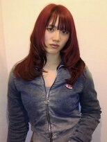 スリット(slit)&nbsp;高発色レッド×セミロング