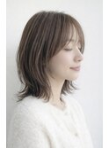 大人可愛い20代30代40代ニュアンスレイヤーミディ