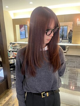 ログ 高松木太店(Log) 上品さ柔らかさ◎カシスブラウンロングレイヤー/高松