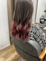 テーラヘアー 高座渋谷店(TELA HAIR)&nbsp;コテ巻きロング×ピンクグラデーション