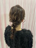 北新地で差がつく♪ぽこぽこ編みおろし/結婚式お呼ばれヘア
