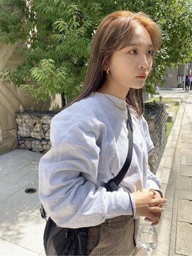 クプラ(Qpula) 【qpula 久芳未鈴】かきあげ前髪/ベージュカラー/髪質改善カラー