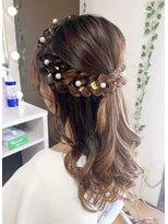 ジェミータ 横浜&nbsp;編み込みハーフアップ【横浜/ヘアセット/ヘアメイク】