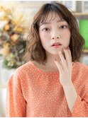 ラテグレージュくせ毛風ミディアムレイヤーボブc8北浦和20代30代