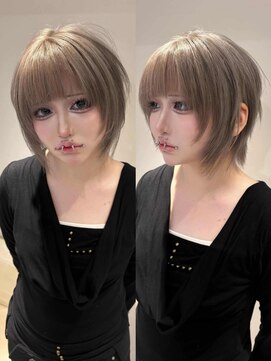 ベレーザ 渋谷(BELEZA) 19038ミルクティーグレージュひし形ショートボブピクシーカット