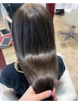 グラスヘア 石垣店(Grass Hair) ブリーチなしオリーブグレージュ♪