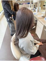 アース 郡山コスモス通り店(HAIR&MAKE EARTH)&nbsp;柔らかグレージュの韓国風ロング