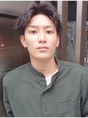 スパイラルセンターパート×ツーブロ