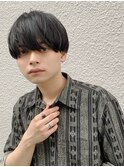 爽やか2ブロック黒髪マッシュ　