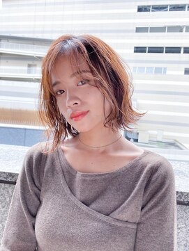 アヴァンスアンス 広島袋町店(AVANCE.ens) 外ハネボブ×ペールベージュ