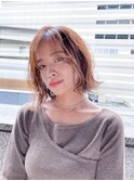 外ハネボブ×ペールベージュ