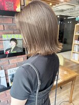 ケーツー心斎橋 クイーンズガーデン バイ ケーツー(K two QUEEN'S GARDEN by K two) 3分で巻けるお洒落ボブ*セピアベージュカラー*赤み消しカラー