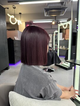 クク 那覇国際通り(CUCU) #パープルレッド#ツヤカラー#ツヤトリートメント